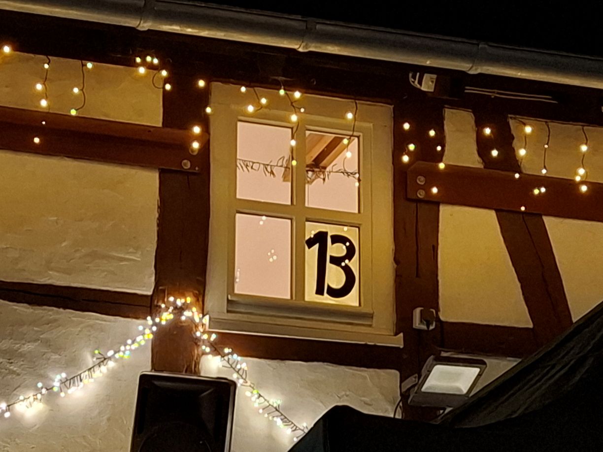 Fenster auf dem Weihnachtsmarkt